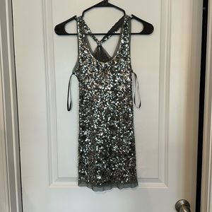 Sparkly, long tank top, size small